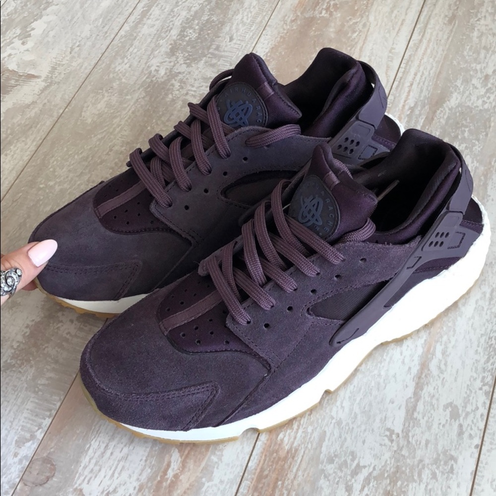 NWT Nike Air huarache run Suede port wine - Picture 6 of 8